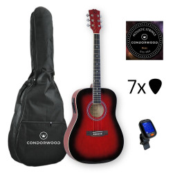Condorwood AD-200 RB akustiskā ģitāra ar STARTER komplektu