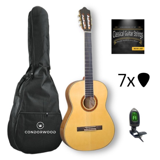 Condorwood C150 4/4 klasiskā ģitāra ar STARTER komplektu
