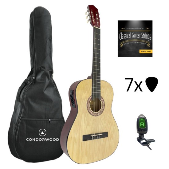 Condorwood C44 N EQ klasiskā ģitāra ar STARTER komplektu